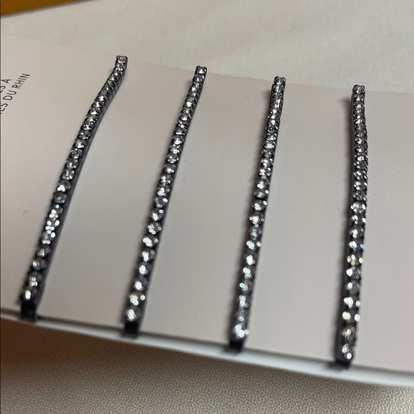 Kitsch Silver Rhinestone Bobby Pin Set (4pc) - Picture 9 of 11